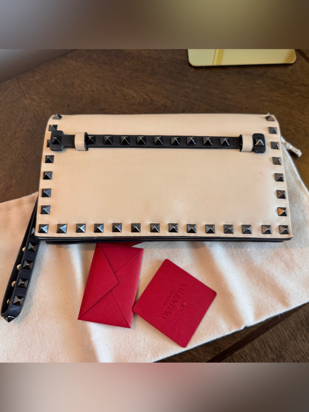Valentino Garavani Studded Leather Wristlet